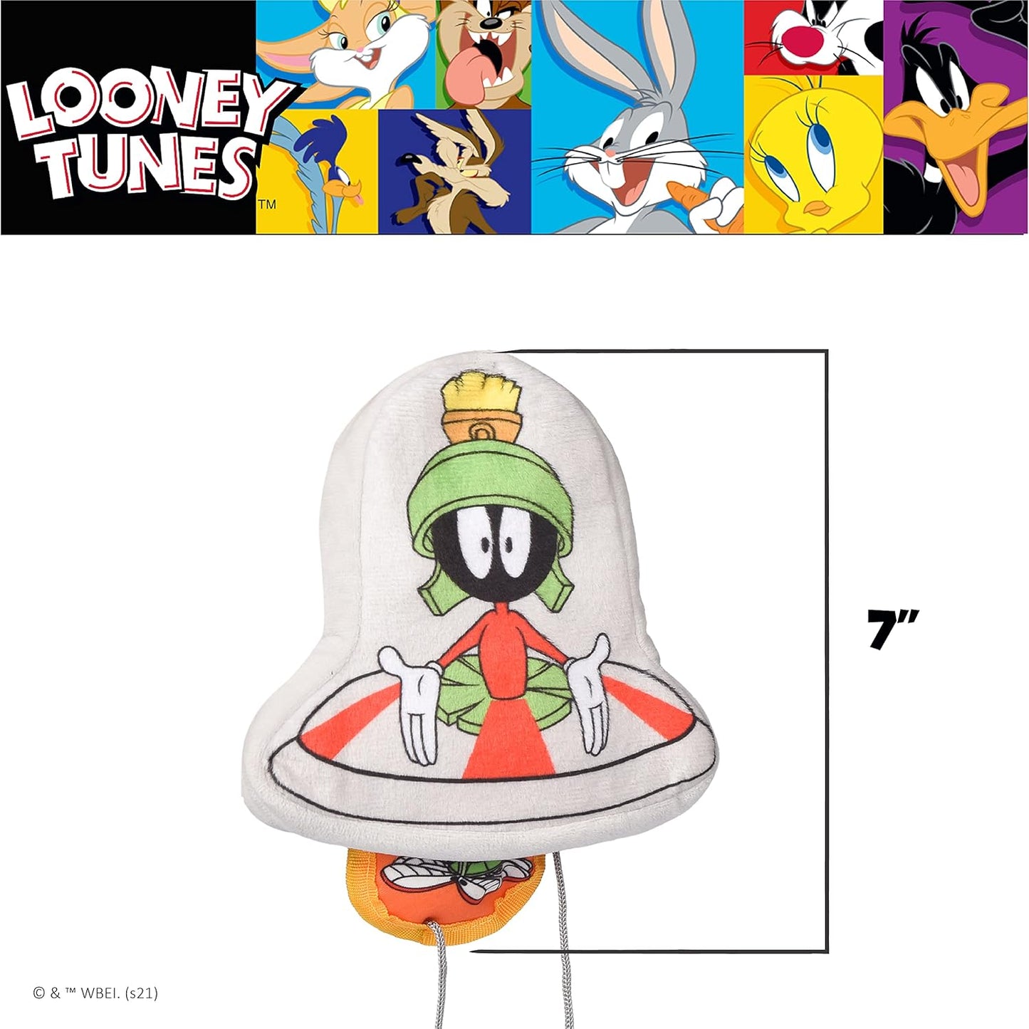 Warner Bros  Marvin the Martian Burrow Dog Toy