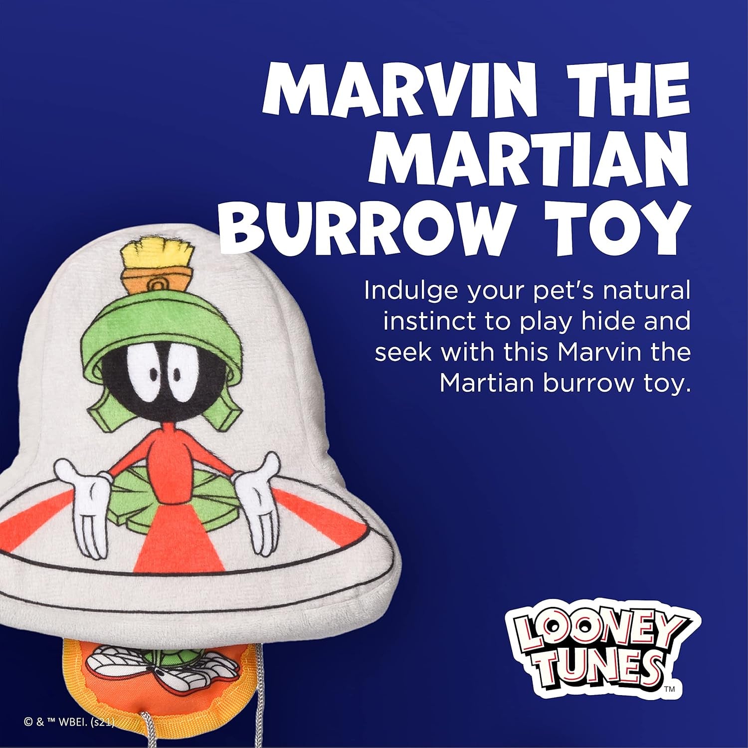 Warner Bros  Marvin the Martian Burrow Dog Toy
