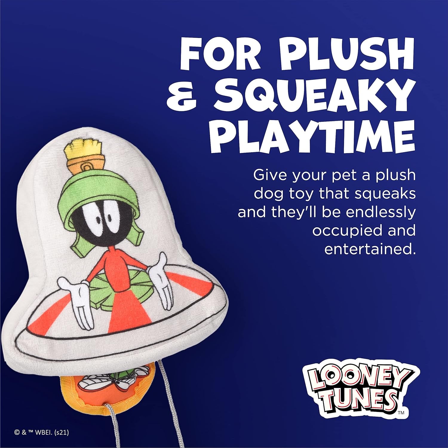 Warner Bros  Marvin the Martian Burrow Dog Toy